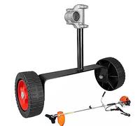 Zankie Roue Support réglable pour débroussailleuse, Roues auxiliaires avec siège Fixe 26/28 mm, Roues Support universelles pour désherbants