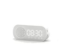 Zanthicia Réveil Miroir et Petit Haut-Parleur Bluetooth offrant Un Affichage LED, lumière silencieuse, dormeurs pour Divoom Times Gate, Nouveau Produit Z7 [Blanc Flocon de Neige]