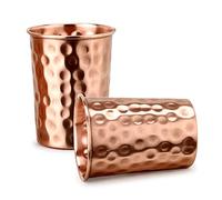 Zap Impex Lot de 2 verres à eau en cuivre Ayurveda Banefits - 250 ml