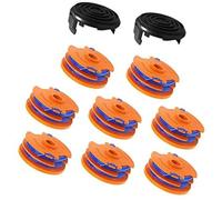 ZAPYVET Bobine de fil de rechange pour coupe-bordures pour Qualcast | GGT4401, GGT4502, GGT600A1, GT25 350 W, GT30, GGT450A1, 8,3 m x 1,65 mm (8 bobines + 2 gaines)