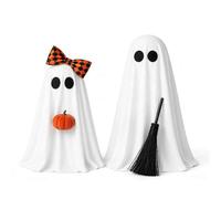 Zaqeio Décoration Halloween Fantôme Déco de Table Balai Lueur Chaude | Set de Déco Bureau Fantômes Halloween Pour Maison Chambre Cuisine Bureau Table Cheminée Bureau Ferme Fête Vacances