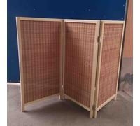 ZAQYCM Paravent Interieur Séparateur De Pièce Japonais Court, Cloison De Séparation De Bureau en Bois Pliante Autoportant, Accueil Couloir Entrée Écran De Confidentialité(3 Panel,H 100cm/3.3ft)