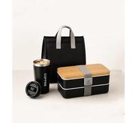 zaraf Bento Lunch Box 2 Couches Boite Repas Compartiment 1200 ml Lunchbox Hermétique avec Couverts Kit et Sac Isotherme Repas Boite Bento pour Adultes Enfants (1400, Millilitres)