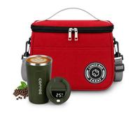 zaraf Bento Lunch Box 2 Couches Boite Repas Compartiment 1200 ml Lunchbox Hermétique avec Couverts Kit et Sac Isotherme Repas Boite Bento pour Adultes Enfants (304, Millilitres)