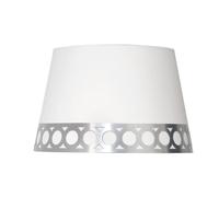 Zarivy Abat-jour de table blanc/argent E14, 25 x 20 x 15 cm, idéal pour décorer et éclairer les espaces intérieurs.