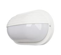 Zarivy Applique murale Ext. Oval Canopus, grande taille, avec culot E27, en polycarbonate blanc élégant. Dimensions : 10 x 26 x 15 cm, idéale pour l'extérieur, IP44 garantit une résistance à l'eau.