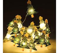 Zarivy Guirlande à piles fixe avec 20 LED décoratives de Noël de 1,05 m de long. Disponible en couleurs et modèles assortis, parfaite pour éclairer vos festivités.