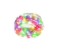 Zarivy Guirlande lumineuse LED RVB de 4 m avec fil de cuivre et piles, idéale pour la décoration de fête, en intérieur et en extérieur.