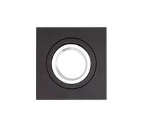 Zarivy Spot encastrable carré 1 x GU10, dimensions 9 x 9 cm, couleur marron/chrome, avec douille, idéal pour éclairage décoratif d'intérieur.