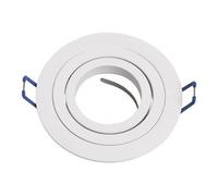 Zarivy Spot encastrable orientable rond blanc 1 x GU10, dimensions 9,2 x 9,2 cm, coupe de 8 cm, idéal pour un éclairage décoratif et fonctionnel.