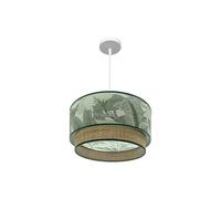 Zarivy Suspension d'éclairage 40 W, culot E27, couleur blanc/vert naturel, idéale pour décorer et ambier les espaces intérieurs.