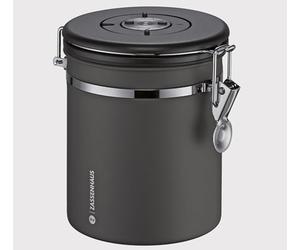 Zassenhaus Boîte de conservation Aroma 500 g, en acier inoxydable, laquée, protection optimale des arômes grâce à la valve intégrée, avec joint en silicone et affichage de la date réglable, pour café