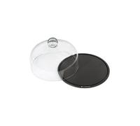 ZASSENHAUS COMFORT PLUS - Cloche à fromage avec couvercle en verre 28 cm noir