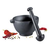 Zassenhaus Mortier XL et pilon en fonte, noir Ø 15,5 cm - 076066