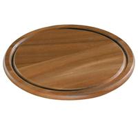 Zassenhaus Plaque à steak en acacia Ø 25 cm, bois, marron, 2,6 x 25,8 x 26 cm