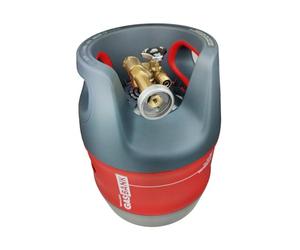 ZaTeChS Bouteille de gaz GPL 11 kg avec valve OPD + adaptateur DISH pour un remplissage sûr au GPL - Raccord de réservoir 3/4" pour remplissage légal de bouteilles à double valve