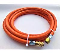 ZaTeChS Propan Butan Tuyau de gaz 200cm (2m) | 10 Bar | Ø6.3mm | DN5 1/4" Pouces LKS Raccordement a rapidevec raccord | jusqu'à -30°C | Flexible | Pantalon pour Le Camping, Les barbecues à gaz