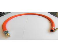 ZaTeChS Tuyau à Gaz Propane Butane 200 cm 2m | Kit de Connexion Rapide Entre le Barbecue et le Camping-Car - DN5 - Mâle + Embout Creux avec Collier de Vis Sans Fin pour Robinet de 9 mm