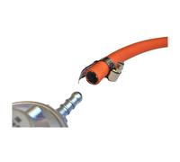 Zatechs Tuyau gaz propane butane 10m 20 bar Ø9mm DN 5 Type 21 - Agrafe LKS Raccord avec raccord rapide (manchon) RQS Gas Hose pour barbecue à gaz