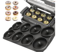 ZauberFry Insert à donut compatible avec Tefal OptiGrill XL, Elite, Plus, insert pour bac de cuisson en silicone, 8 beignets, moule donuts, accessoires