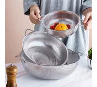 Zawaer 3 pièces Passoires en acier inoxydable micro-perforées avec poignées, convient pour les pâtes, les fruits, le riz, les légumes, plus sain, hautement poli, lave-vaisselle (20/23/29cm) Ensemble 3