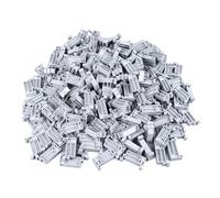 ZAWELIYO 200 Pièces Vis de Rail de Guidage Vis de Montage de Bornier Fixe Bouchon de Support d'extrémité Fixe Boucle en Plastique Blanc avec Installation de Rail de 35 Mm pour Fil