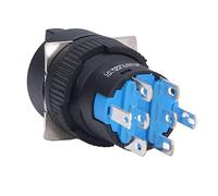 ZAWELIYO 25 Pièces Interrupteur à Bouton Autobloquant Sélecteur Rotatif Rond pour Machines-outils équipement électrique avec Contacts Argentés et Coque Ignifuge (CA/CC24V)