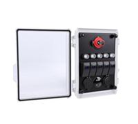 ZAWELIYO Boîtier D'interrupteur à Bascule étanche avec 5 Commandes et Chargeur USB PD pour Camion RV Marine 9,1 X 6,7 X 4,4 Pouces