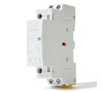 ZAWELIYO Contacteur 2P 20A Rail DIN, Support de Rail 35mm (24V) | Contacteur modulaire 2P 20A AC-7A, bobine 24V, montage rail DIN, Commutation Sans Étincelle