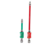 ZAWELIYO Embouts de Tournevis à Ressort PH2 1/4" Hex Magnétique S2 en Acier | Embouts Croisés PH2 en 65 Mm et 110 Mm, Pointe Magnétique, Acier allié S2 HRC60, Caoutchouc isolé, Hexagone 1/4" pour