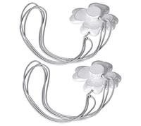 ZAWELIYO Embrasses de Rideaux Magnétiques, Sangle Solide et Durable pour la Décoration de la Chambre à Coucher, 2 Unités en Plastique Dur 23,2x2,8x0,4 Pouces