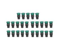 ZAWELIYO Ensemble de 25 Interrupteurs à Tête de Champignon Vert, Bouton-poussoir momentané Compact pour Machines-outils, Taille 16mm, Ignifuge (CA/CC 12V)