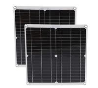 ZAWELIYO Ensemble de Panneaux Solaires 25W, 2 Pièces, Chargeur Photovoltaïque Puissant pour Activités de Plein Air, Camping, Bateau, Monocristallin, Léger