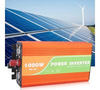 ZAWELIYO Onduleur Solaire 1000 W avec Sortie d'onde Sinusoïdale Pure (24V) | Rendement élevé supérieur à 94 %, Protection intégrée contre les courts-circuits, Conception compacte et légère, Convient
