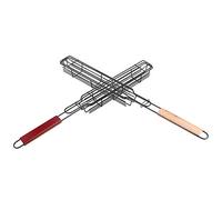 ZAWELIYO Panier de Barbecue Antiadhésif, 2 Pièces, Facile à Nettoyer pour la Cuisine en Plein Air, Camping Pique-nique, Fil de Fer 19,3x1,4x1,9 Pouces