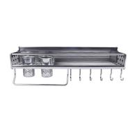 ZAWELIYO Support à Ustensiles Mural avec Construction en Acier Inoxydable, Organisation Permettant de Gagner de L'espace pour la Cuisine 23,2x5,9x4,3 Pouces