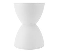 ZAWELIYO Tabouret Sablier Table D'appoint en Forme de Sablier en Plastique, Tabouret Rond de Style Nordique Moderne Polyvalent pour Salle de Bain, Chambre à Coucher, Salon (Blanche)
