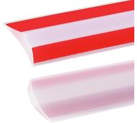 Zayejod 3 Meters Bande d'étanchéité Silicone Pliable Barrage d'eau Seuil de Douche Joint Douche Barriere de Douche Anti Débordement pour Salle de Bain Evier Cuisine,Transparent(35mmx15mm)