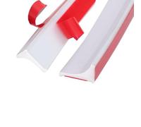 Zayejod Bande d'étanchéité Silicone Seuil de Douche Barrière d'eau Barriere De Douche Barrage d'eau pour Bordure de Bain Comptoir Evier- 4M, Blanc