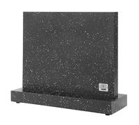 Zayiko Bloc à Couteaux Magnétique Double Face, Aspect Marbre Noir, 12 Lames | base en acier inoxydable avec pieds antidérapants, format 30 × 25 × 10,5 cm, stable et compact, installation sans perçage