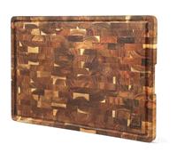 Zayiko Planche à Découper Bois d'Acacia Massif, Grande Taille, 53 × 38 cm | gouttière à jus, poignées encastrées, épaisseur 3 cm, douce pour les lames, plateau de service pour rôtis et fromages