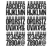 Zayookey 18 Feuilles Autocollants d’Alphabet Lettre Adhésives en Vinyle de Alphabet Numéros de Boîte aux Lettres Autocollants Stickers pour Scrapbooking Sign Artisanat (Noir 3’’)