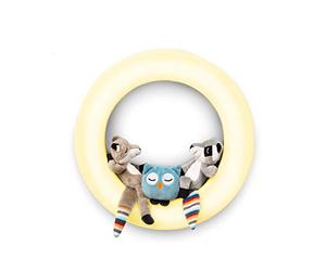 ZAZU Fay Rex and Otis Veilleuse murale rechargeable pour bébé avec animaux en peluche | Lampe murale LED multicolore pour enfants avec détecteur de mouvement | Rechargeable | Arrêt automatique