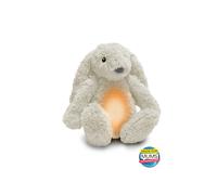 ZAZU Peluche Ro le Lapin – Veilleuse multicolore, batterie rechargeable, capteur de pleurs, USB‑C