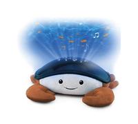 Zazu Veilleuse LED pour enfants Cody le Crab - Thème de l'Océan avec poissons en mouvement, tétine à piles, programme de sommeil 3 étapes, 5 sons