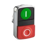 ZB4BL7341 Bouton Poussoir Double Tête XB4 Métal Ø22 1 Affleurant Marqué I+ O saillant