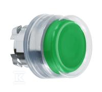 ZB4BP3 Bouton vert métallique à capuchon, retour automatique