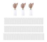 ZBIianxer Ensemble de 50 Marque-Places Vierges Robustes avec 3 Rouleaux de Ruban coloré, Fournitures d ' Artisanat de fête pour Le d ' événements et l ' Artisanat, Cartes de Table de Mariage