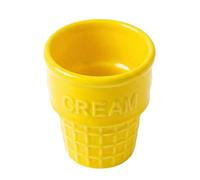 ZBIianxer Tasse à collations gaufres, récipient à Dessert, cône de crème glacée Miniature, bol en céramique pour bonbons et condiments, ustensiles de cuisine polyvalents