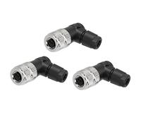 ZBLZGP Lot de 3 connecteurs M8 à 4 broches - Code A - Étanche IP67 - 8 mm - Femelle - Circulaire - Pour communication de données